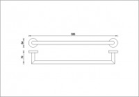 Držák na ručník NIMCO UNIX 500 mm   UN13046A-26